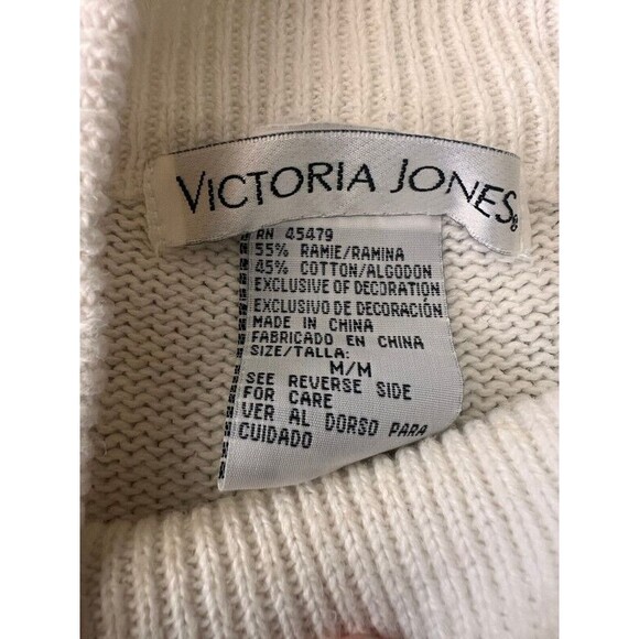 Vintage Victoria Jones Embroidered Christmas Tree Sweater Women’s Size Medium - Picture 5 of 8